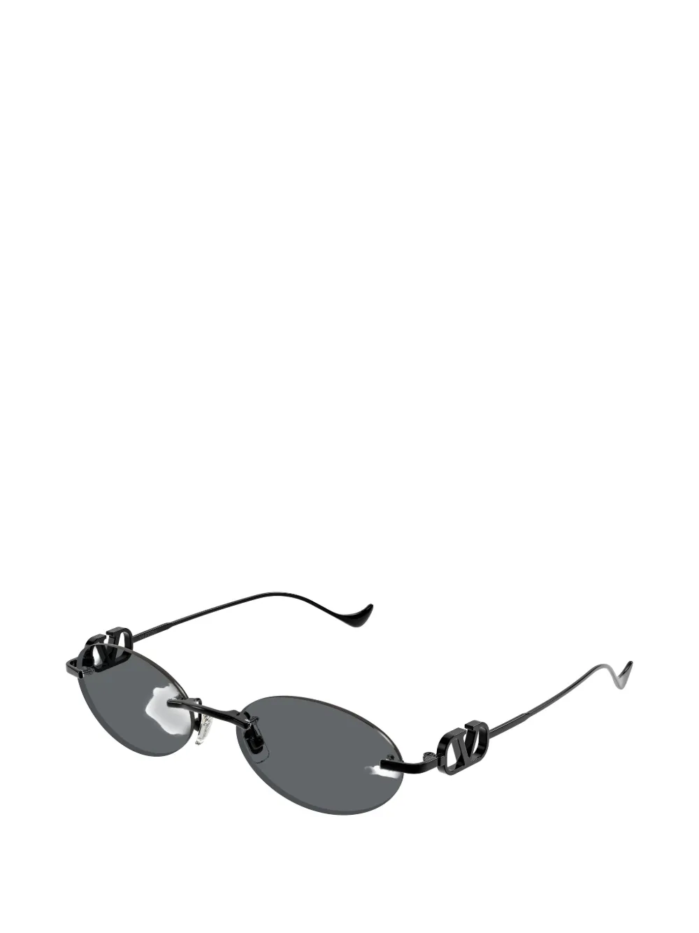 VALENTINO GARAVANI EYEWEAR VLogo rimless oval-frame sunglasses