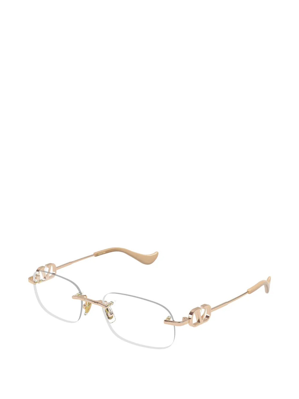 VALENTINO GARAVANI EYEWEAR VLogo rimless glasses - Oro