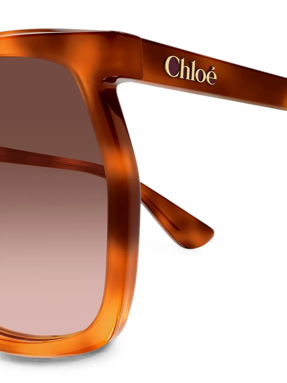 Chloé Eyewear tortoiseshell-effect square-frame sunglasses Bruin