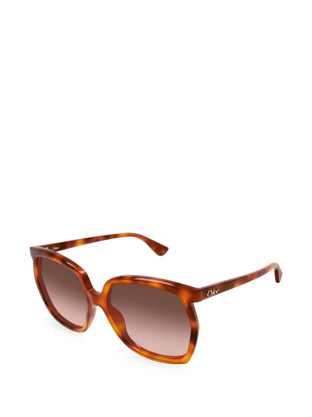 Chloé Eyewear tortoiseshell-effect square-frame sunglasses Bruin