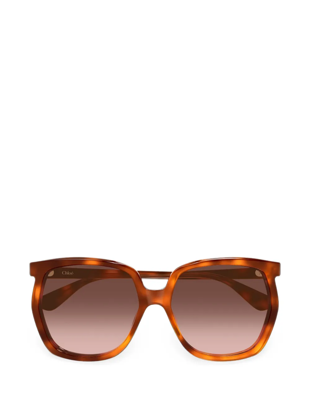 Chloé Eyewear tortoiseshell-effect square-frame sunglasses