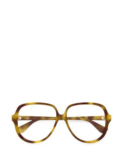 Chloé Eyewear Salomé tortoiseshell-effect geometric-frame glasses
