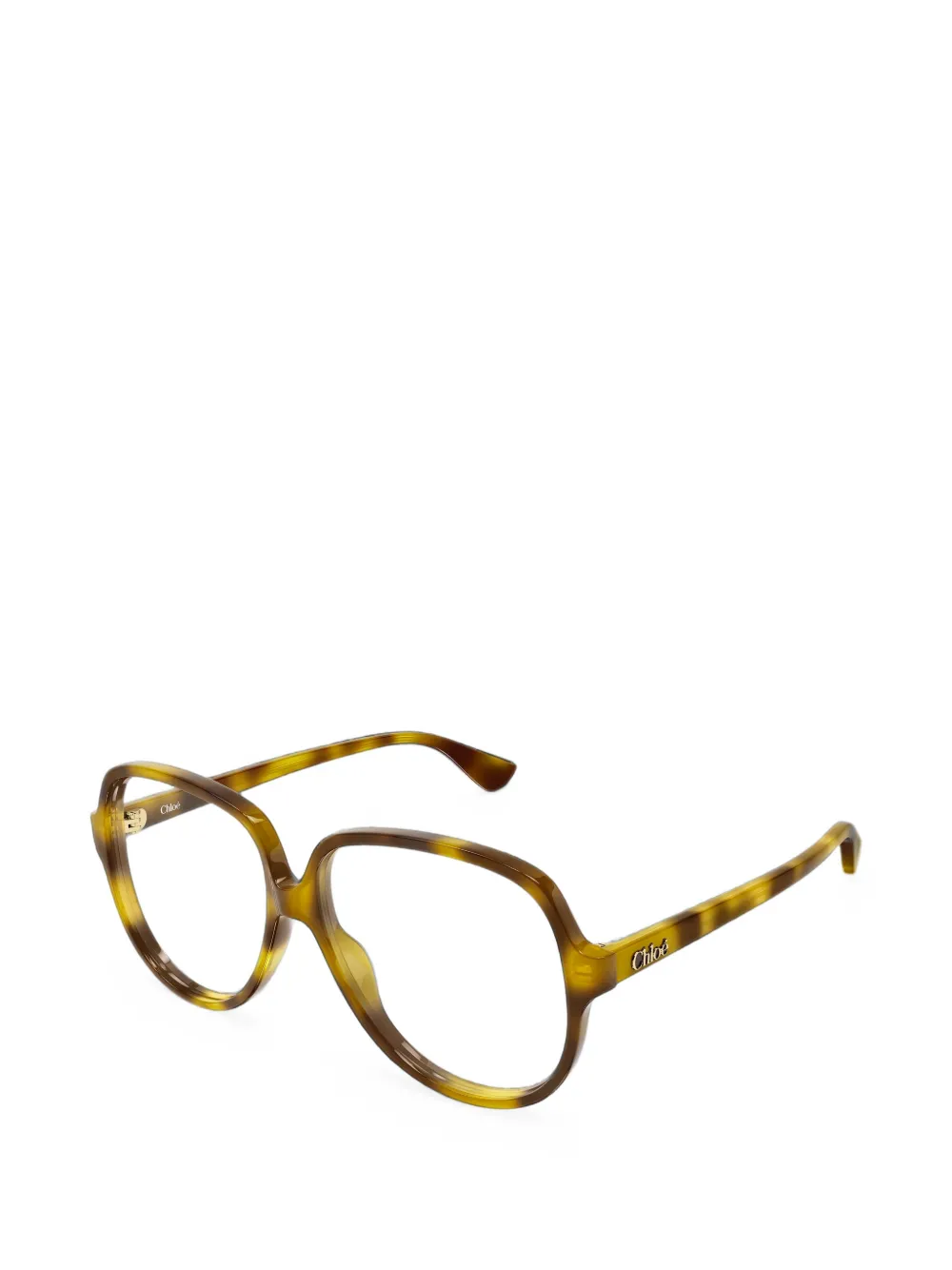 Chloé Eyewear Salomé tortoiseshell-effect geometric-frame glasses Bruin