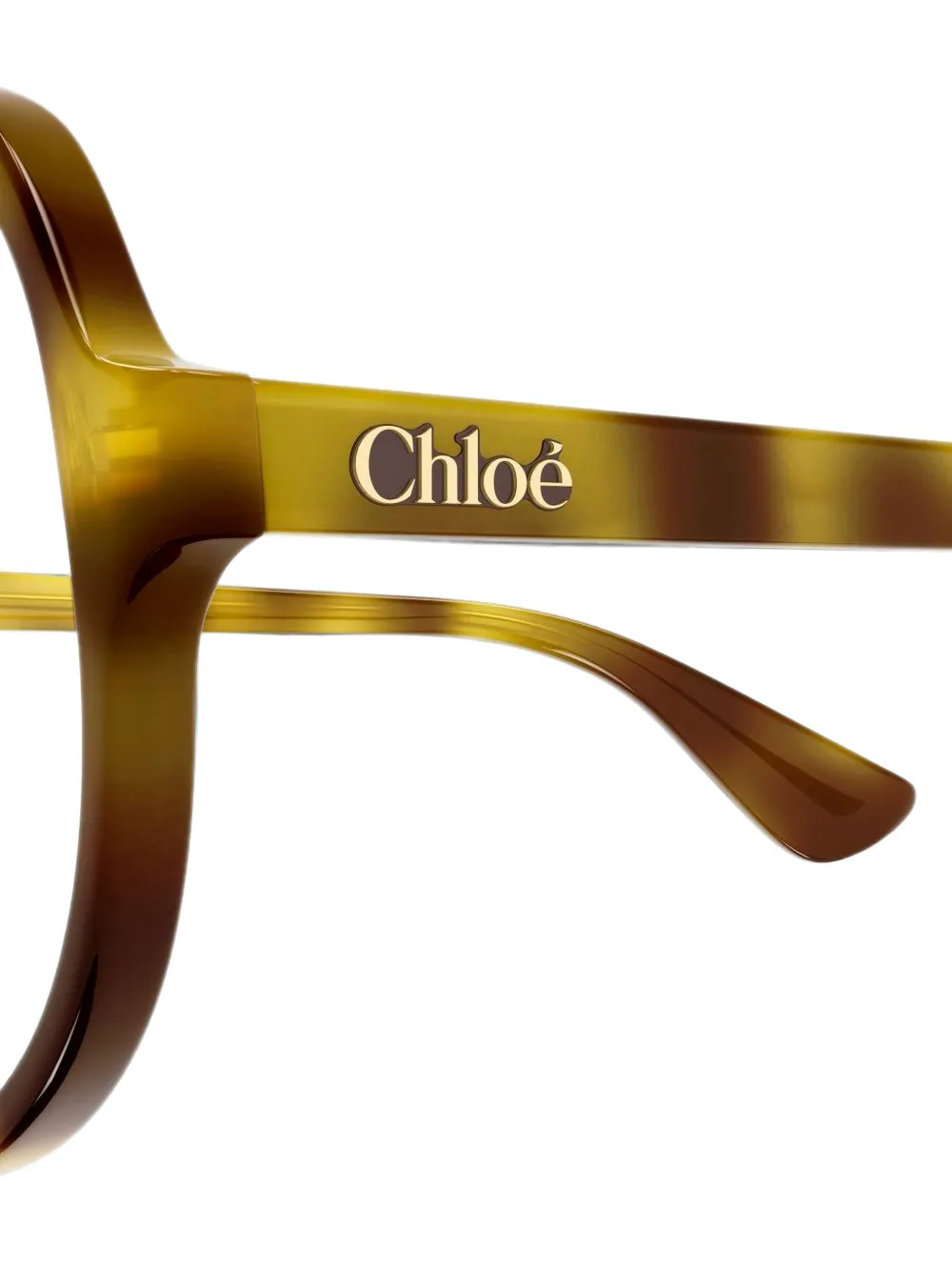 Chloé Eyewear Salomé tortoiseshell-effect geometric-frame glasses Bruin