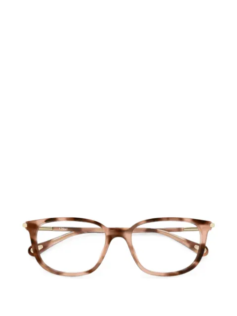 Chloé Eyewear tortoiseshell-effect rectangle-frame glasses