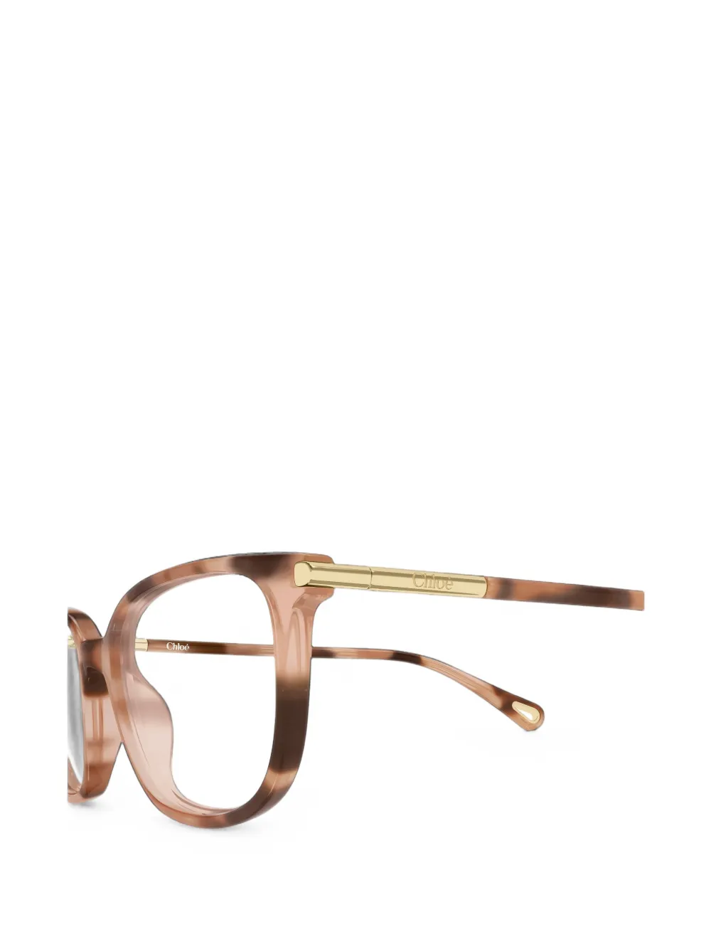 Chloé Eyewear tortoiseshell-effect rectangle-frame glasses Bruin