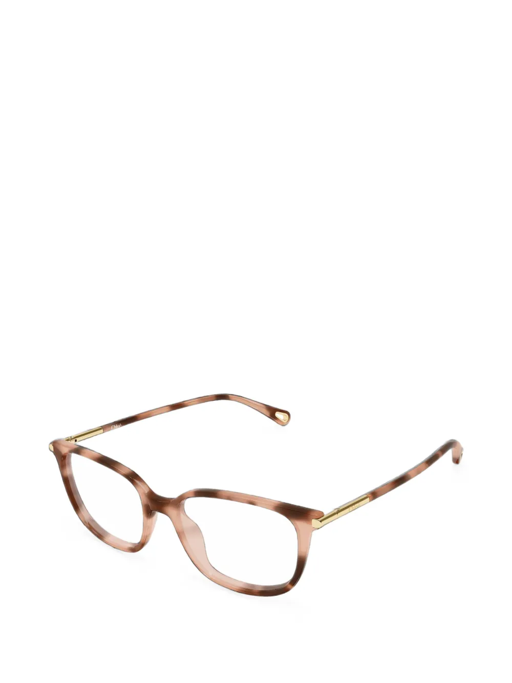 Chloé Eyewear tortoiseshell-effect rectangle-frame glasses Bruin