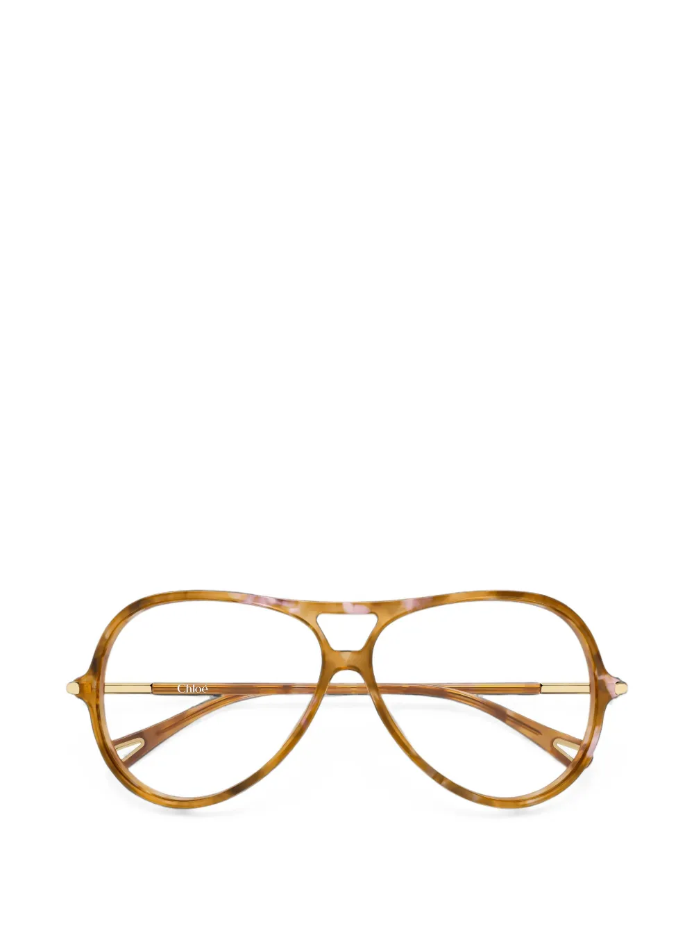 Chloé Eyewear tortoiseshell-effect pilot-frame glasses