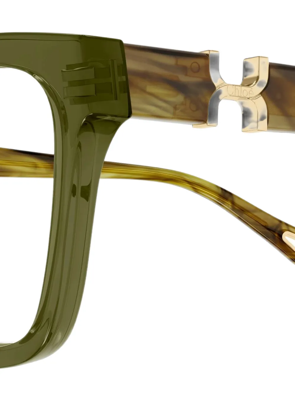 Chloé Eyewear geometric-frame glasses Groen
