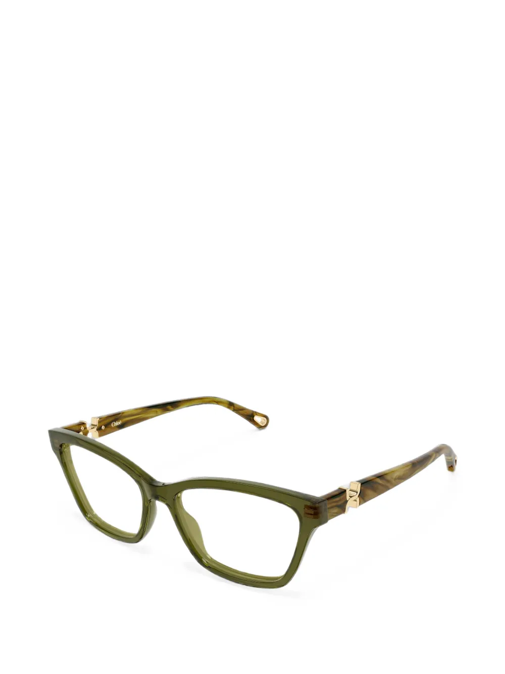 Chloé Eyewear geometric-frame glasses Groen