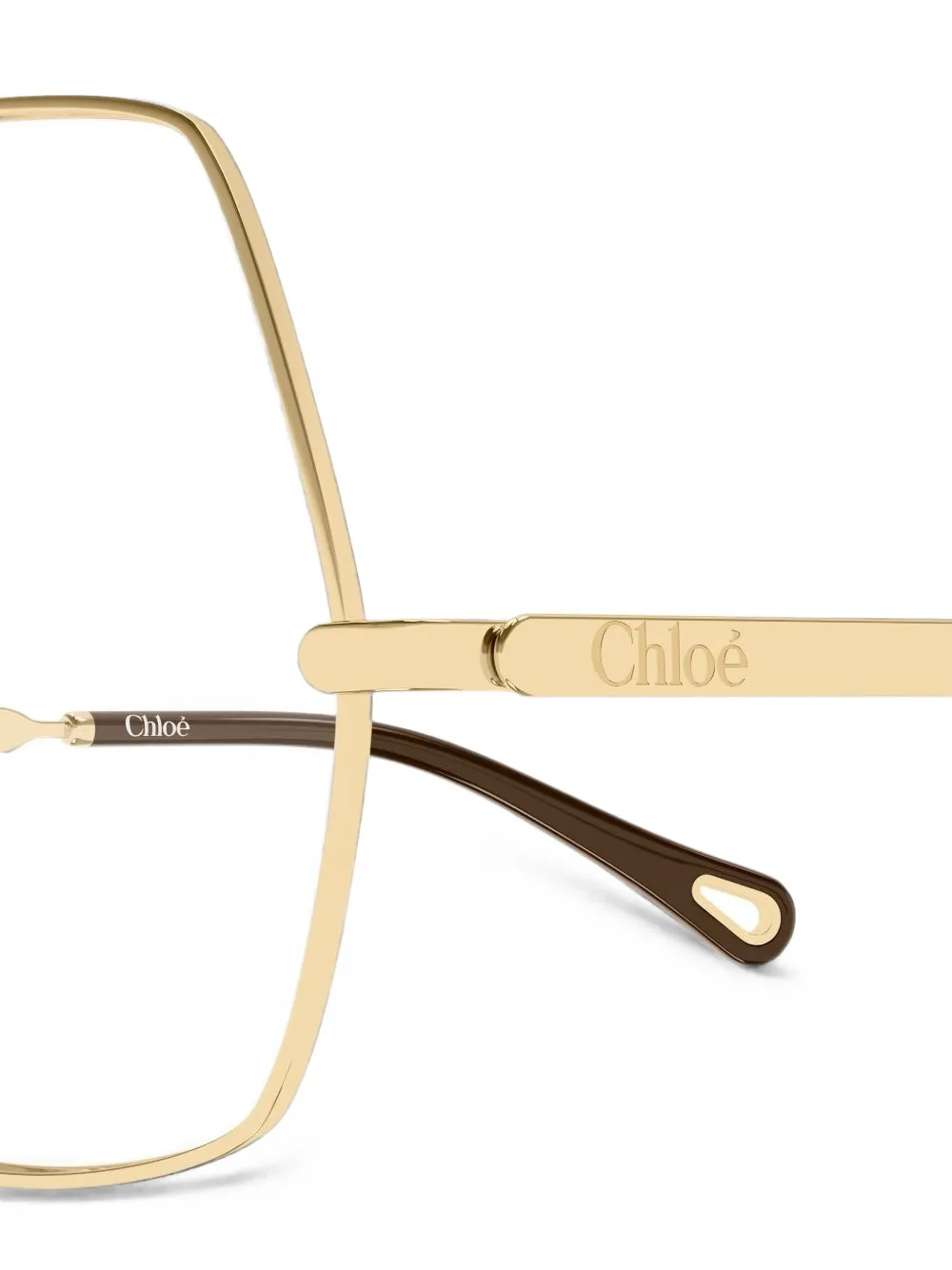 Chloé Eyewear geometric-frame glasses Goud