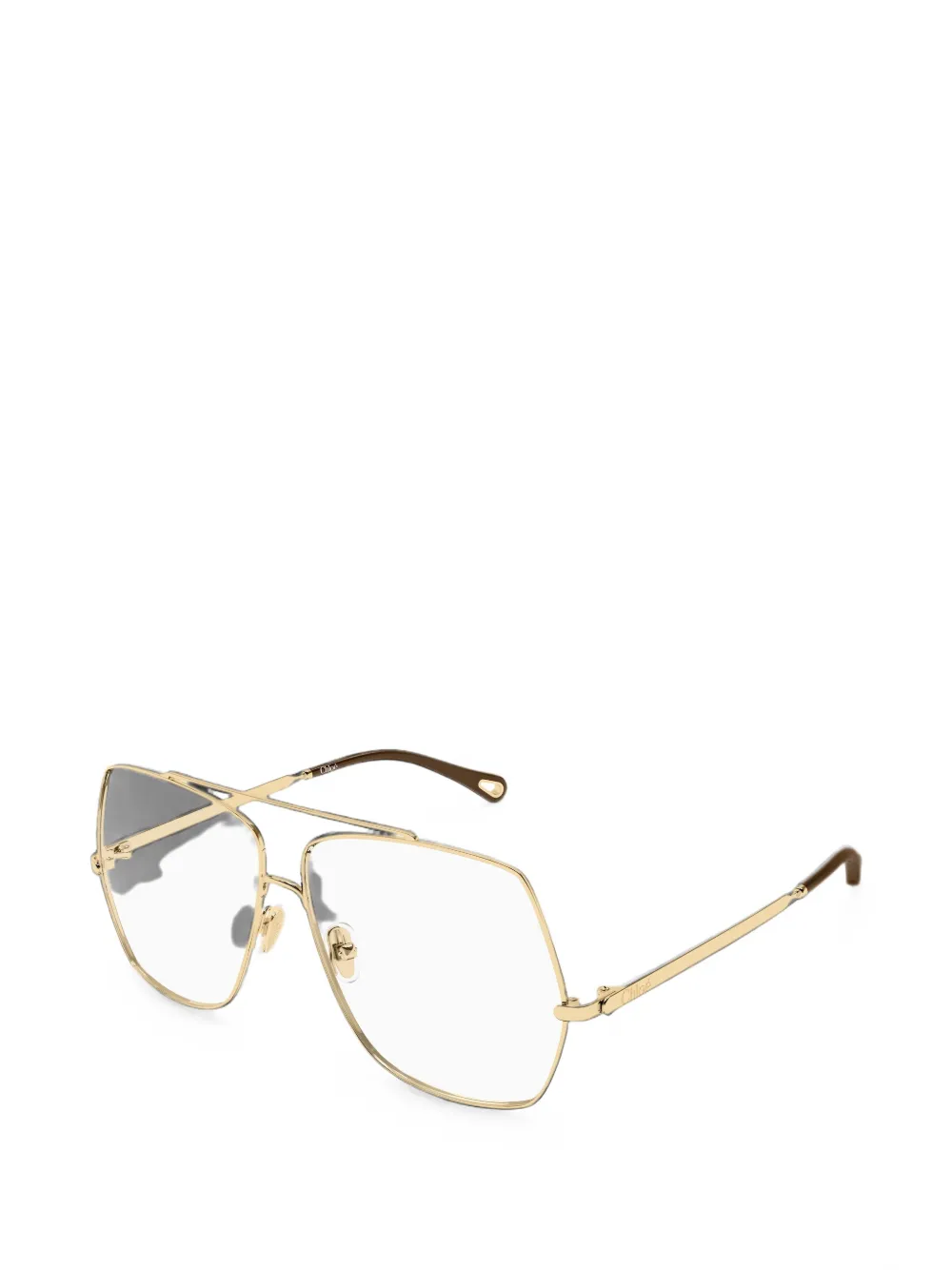 Chloé Eyewear geometric-frame glasses Goud