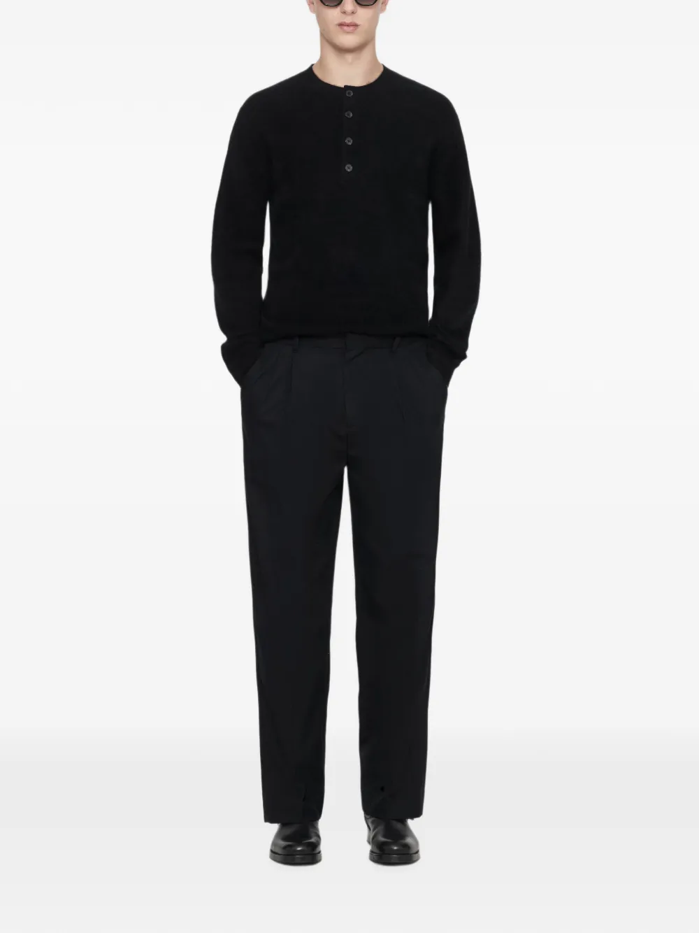 AllSaints Straight plooibroek Zwart