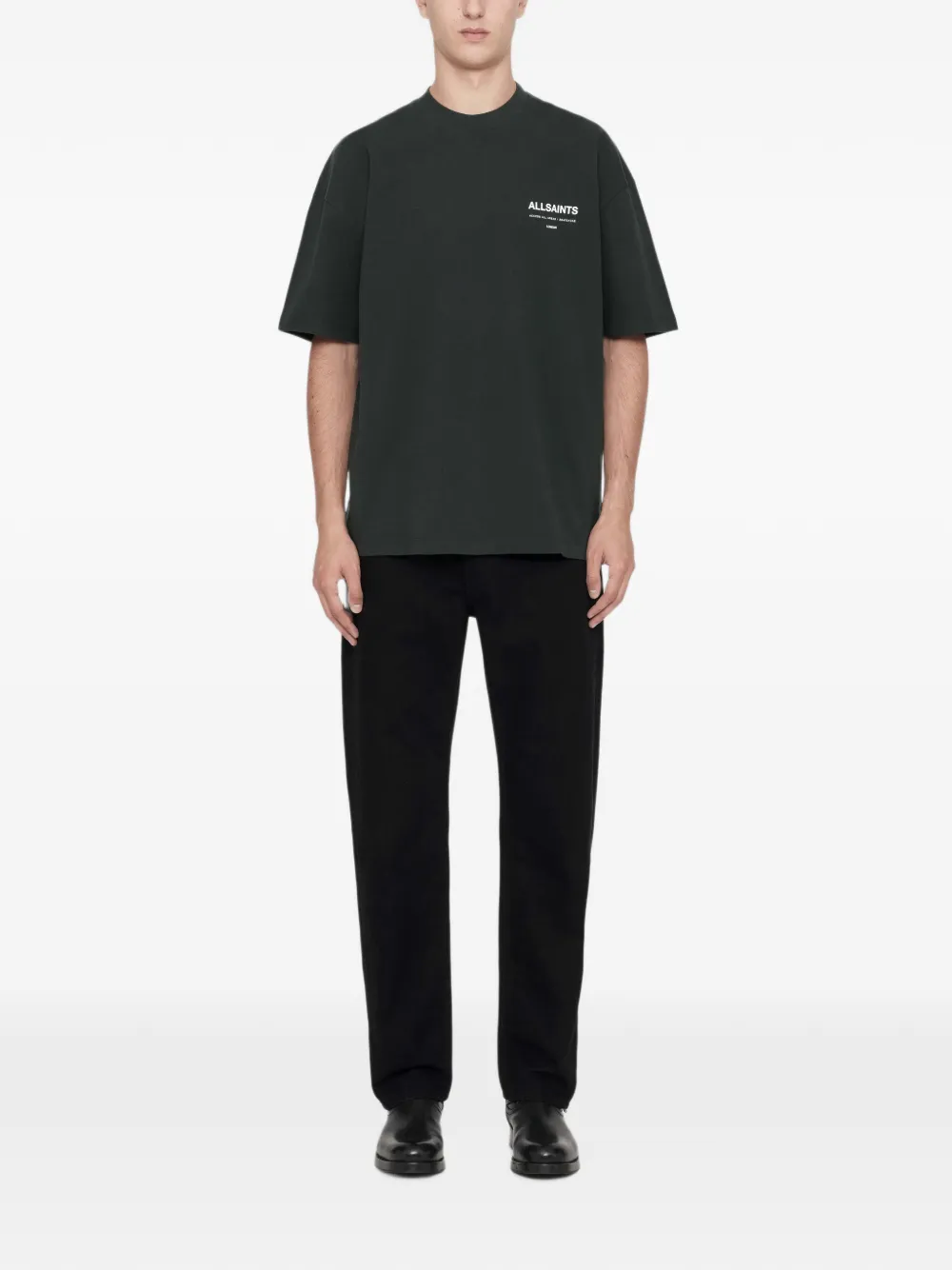 AllSaints Backstage T-shirt met logo-print Grijs