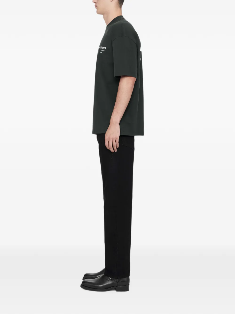 AllSaints Backstage T-shirt met logo-print Grijs
