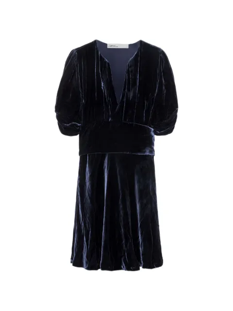 AllSaints Ena tie-waist velvet mini dress