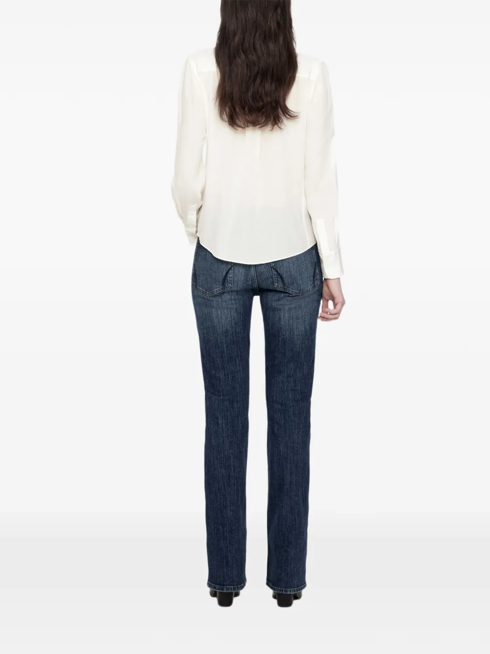 AllSaints Iris blouse met gestrikte hals Wit