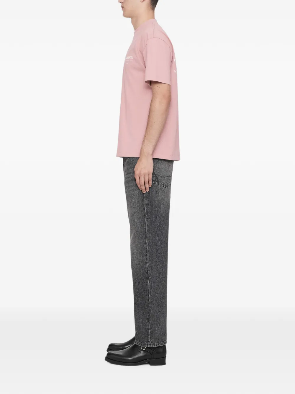 AllSaints Backstage T-shirt met logoprint Roze