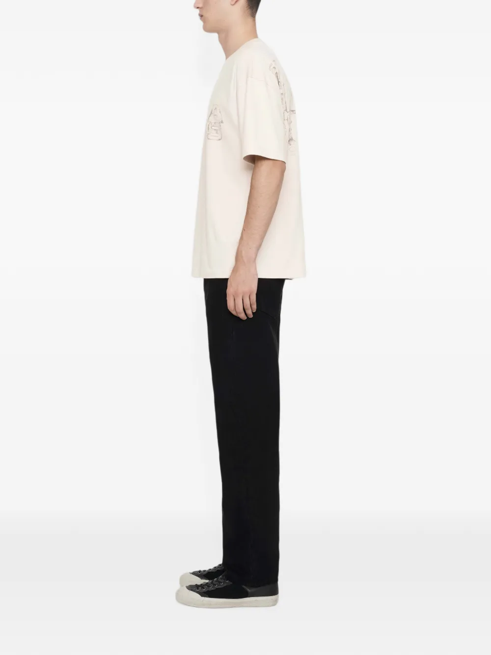 AllSaints Roller grafische print T-shirt met logo Wit