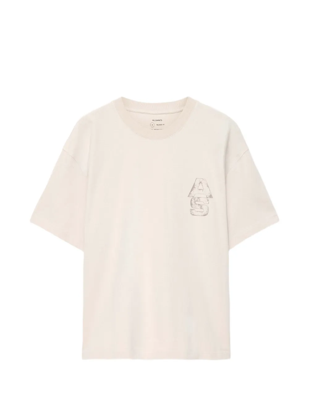 AllSaints T-shirt Roller con logo e stampa grafica - Bianco