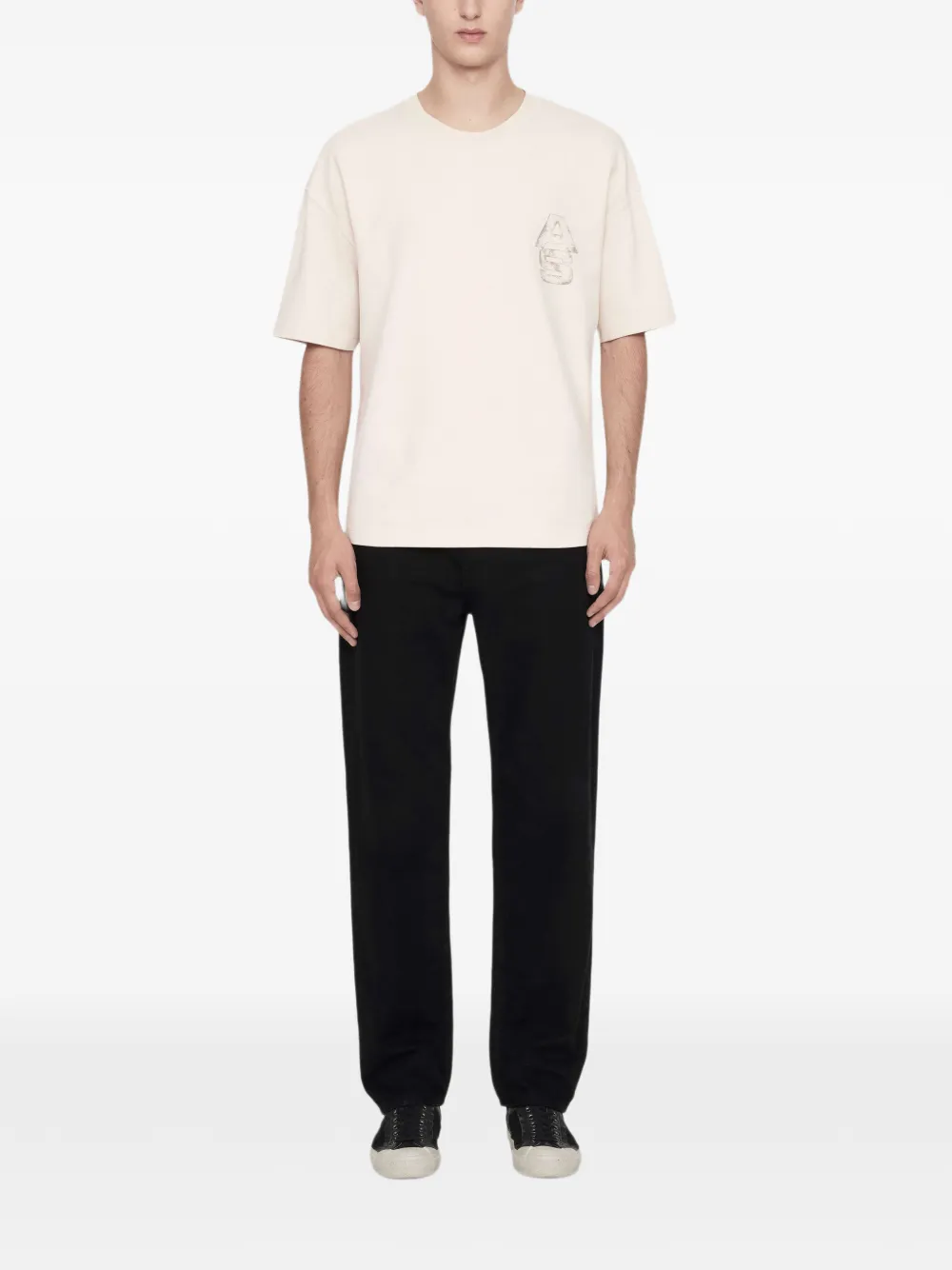 AllSaints Roller grafische print T-shirt met logo Wit