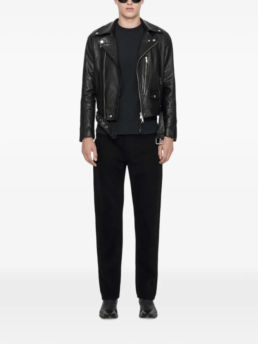 AllSaints Neo leren jack Zwart