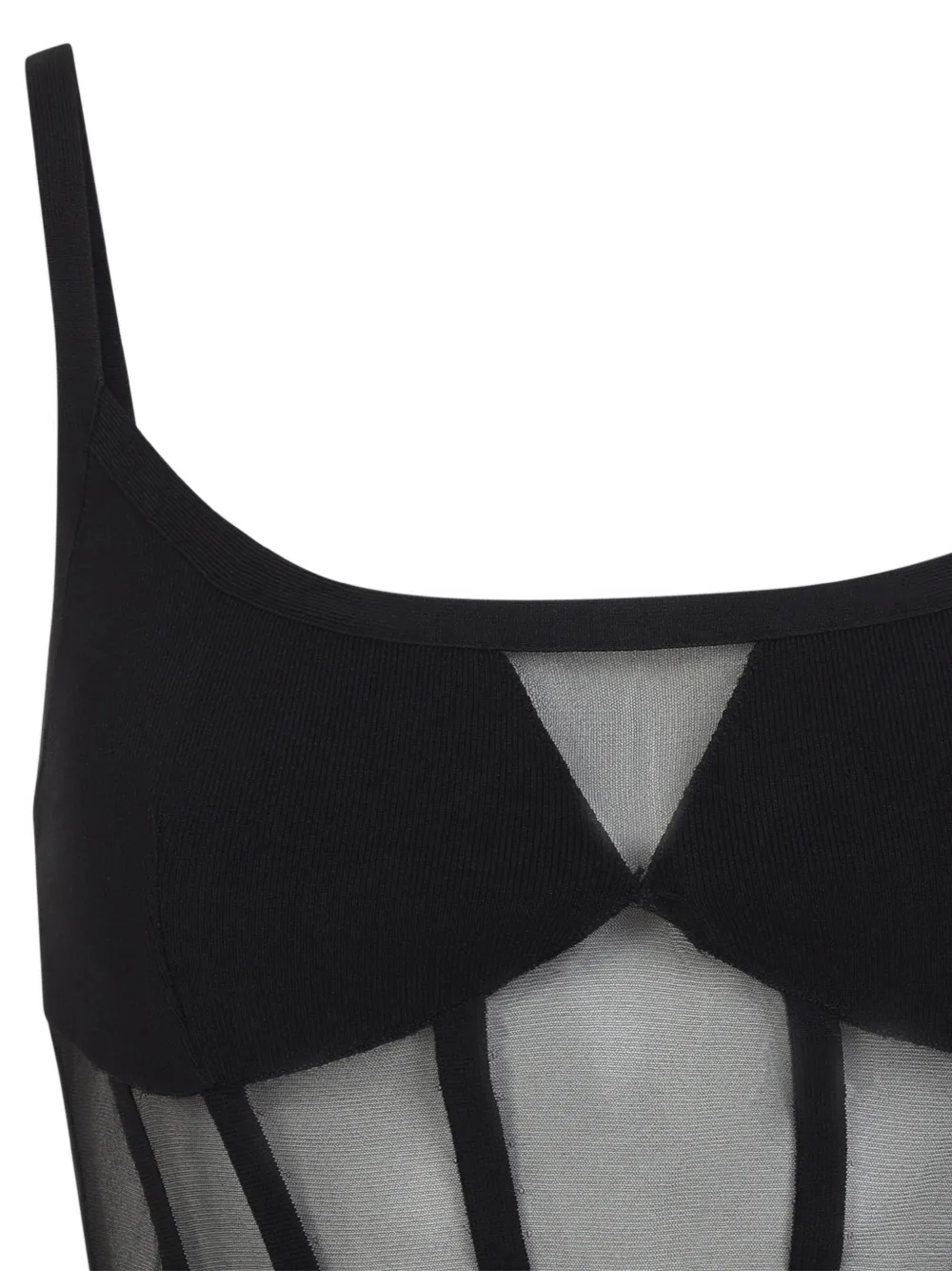 Elisabetta Franchi Midi-jurk met bustier-detail Zwart