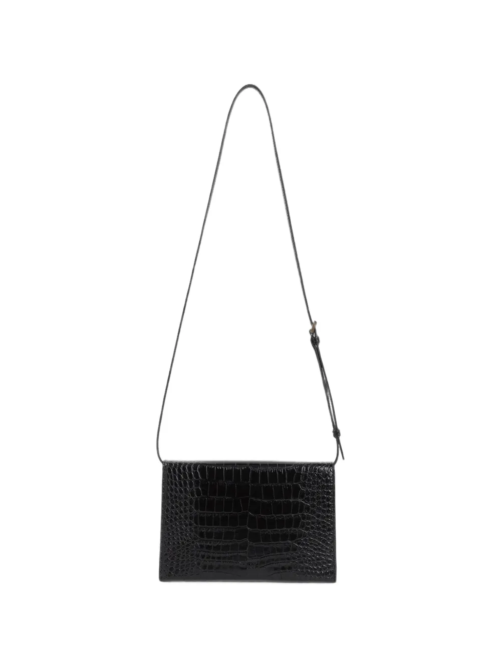 TOM FORD Mia leren mini-tas met krokodillen-reliëf Zwart