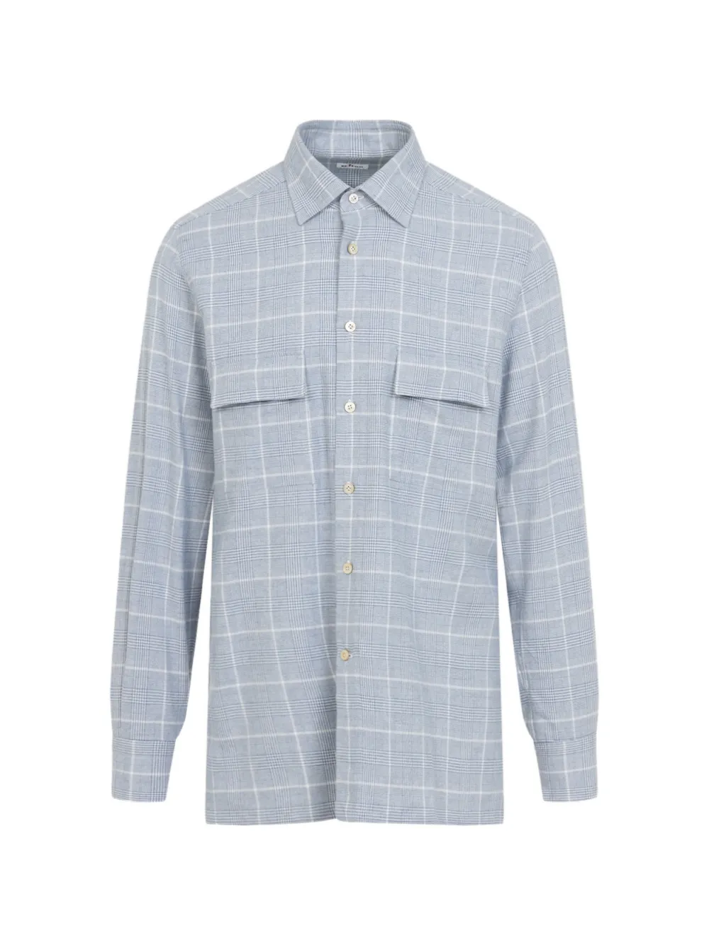 Kiton check-pattern flap-pocket shirt