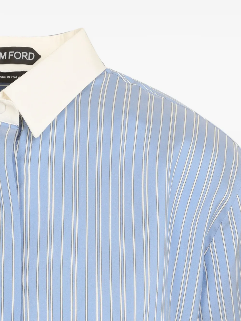 TOM FORD Gestreept overhemd Blauw