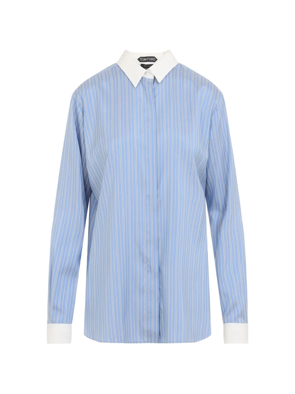 TOM FORD striped silk shirt - Blue