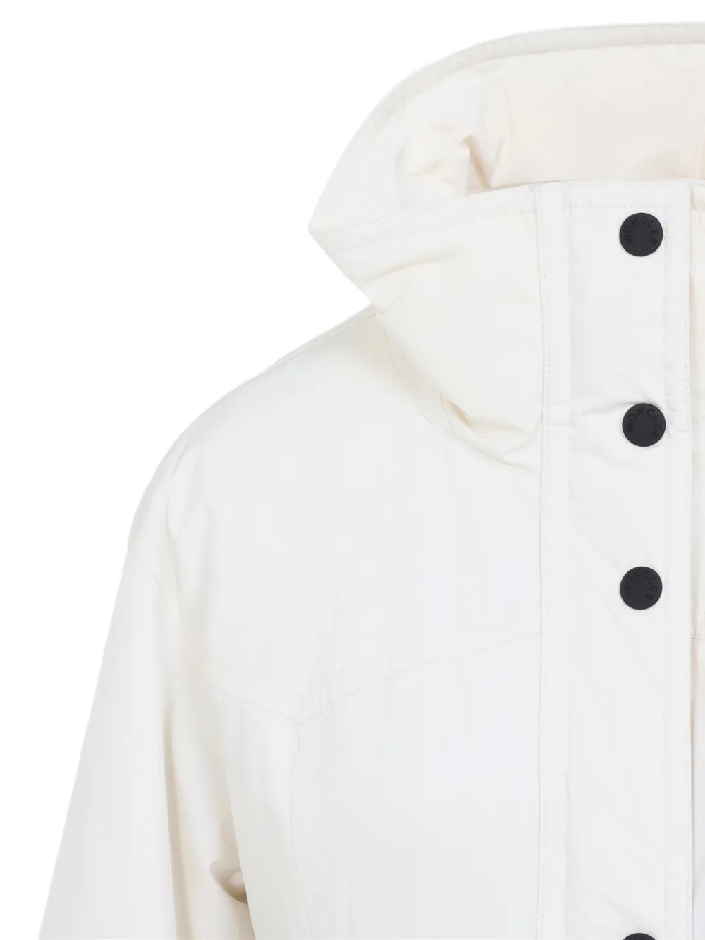 Moncler Grenoble Caramany jack met ceintuur en hoge hals Wit