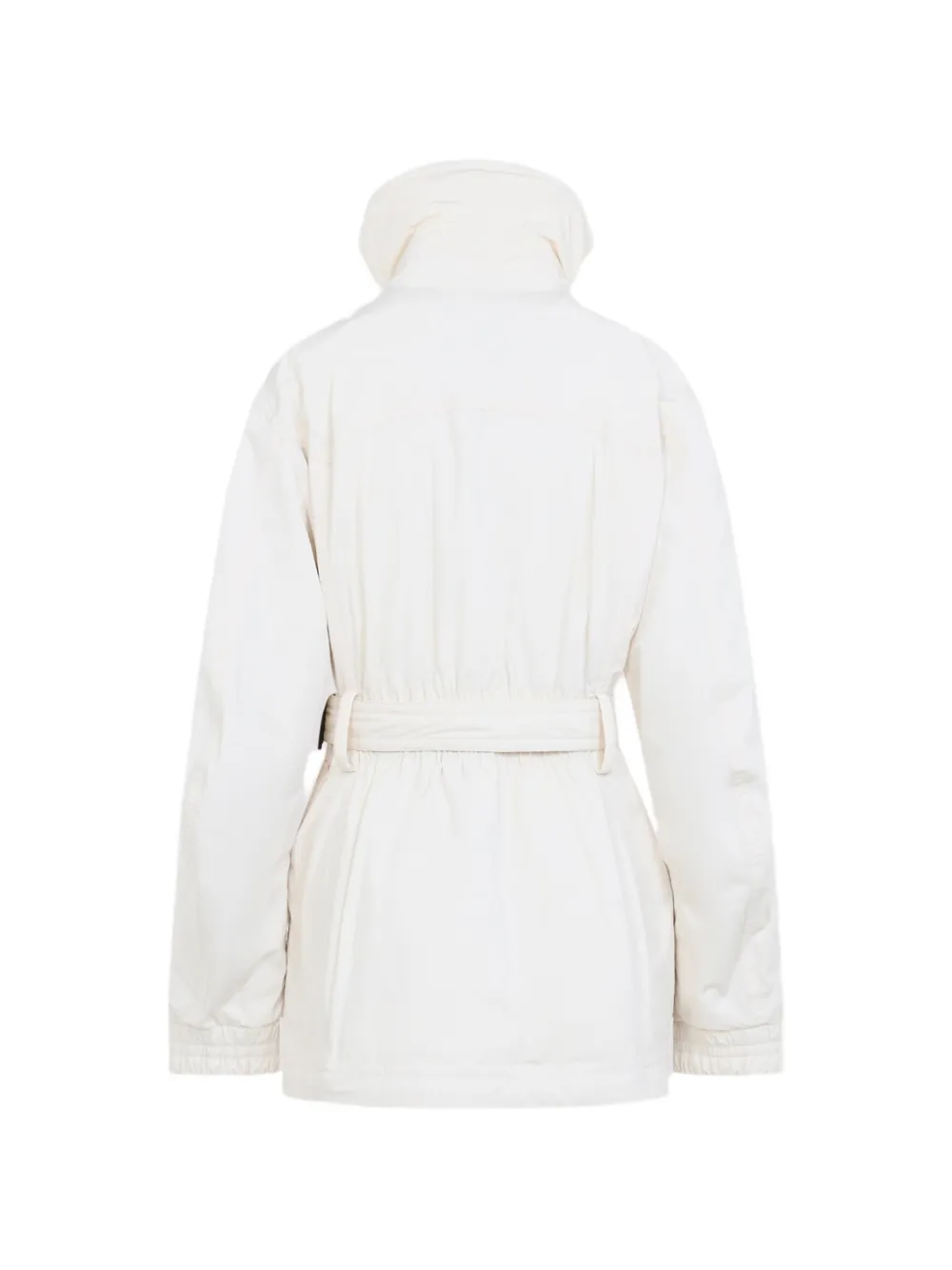 Moncler Grenoble Caramany jack met ceintuur en hoge hals Wit