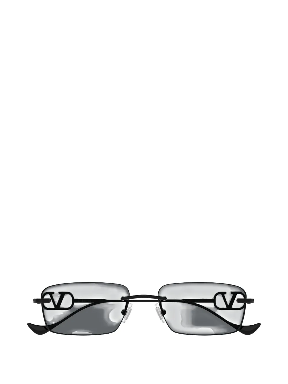 VALENTINO GARAVANI EYEWEAR VLogo rectangle-frame sunglasses Zwart