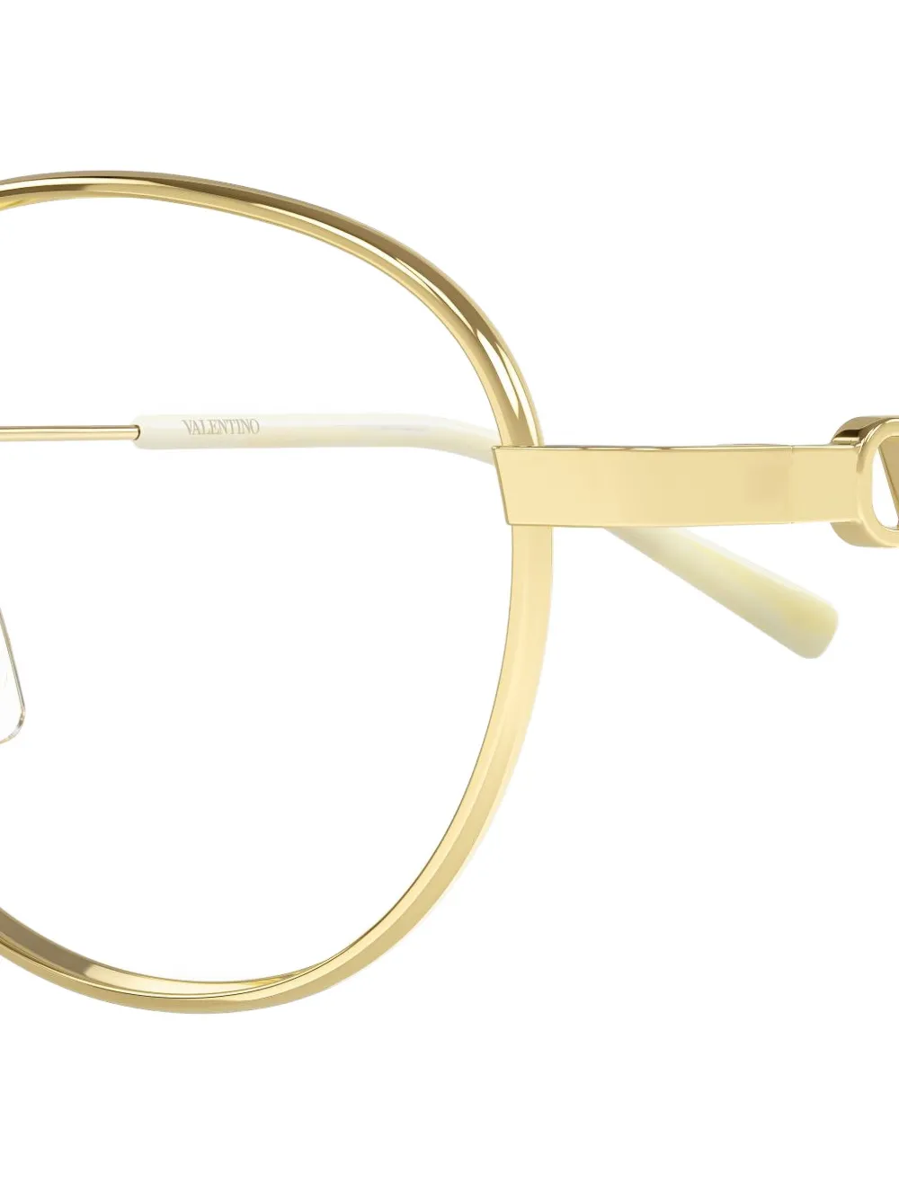 VALENTINO GARAVANI EYEWEAR VLogo oval-frame glasses Goud