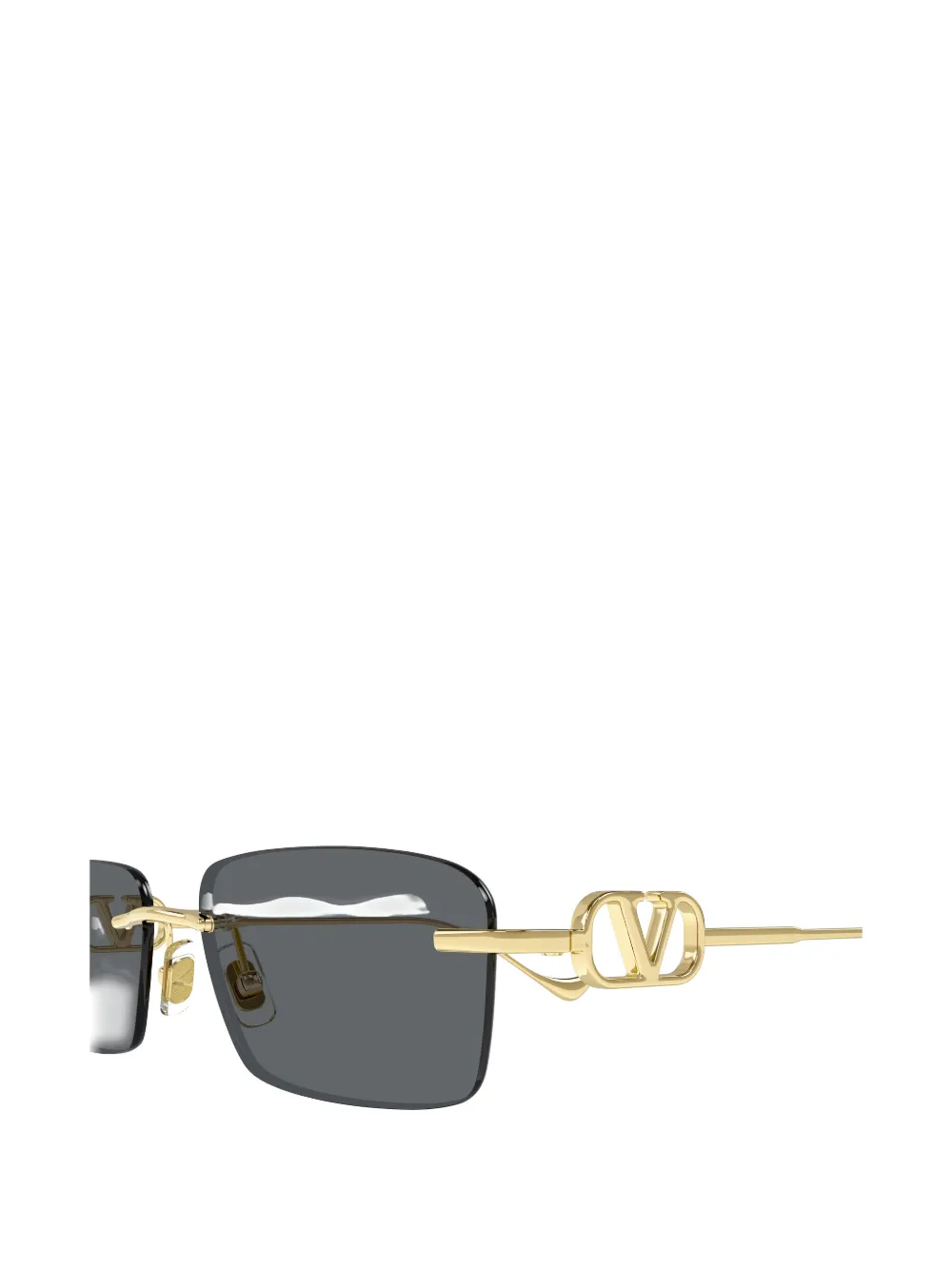VALENTINO GARAVANI EYEWEAR VLogo Signature rectangle-frame sunglasses Goud