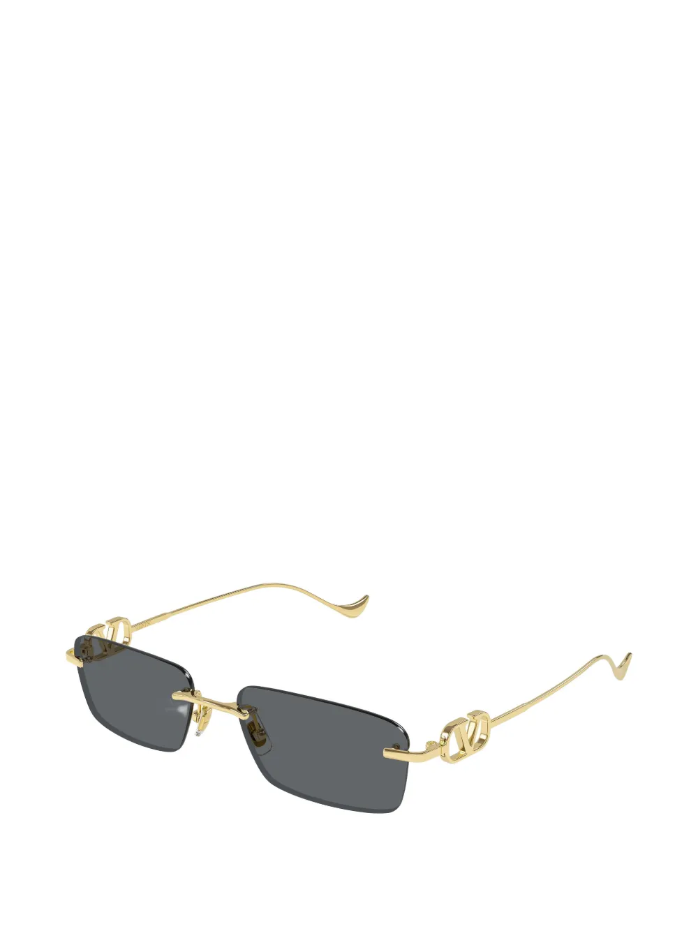 VALENTINO GARAVANI EYEWEAR VLogo Signature rectangle-frame sunglasses Goud
