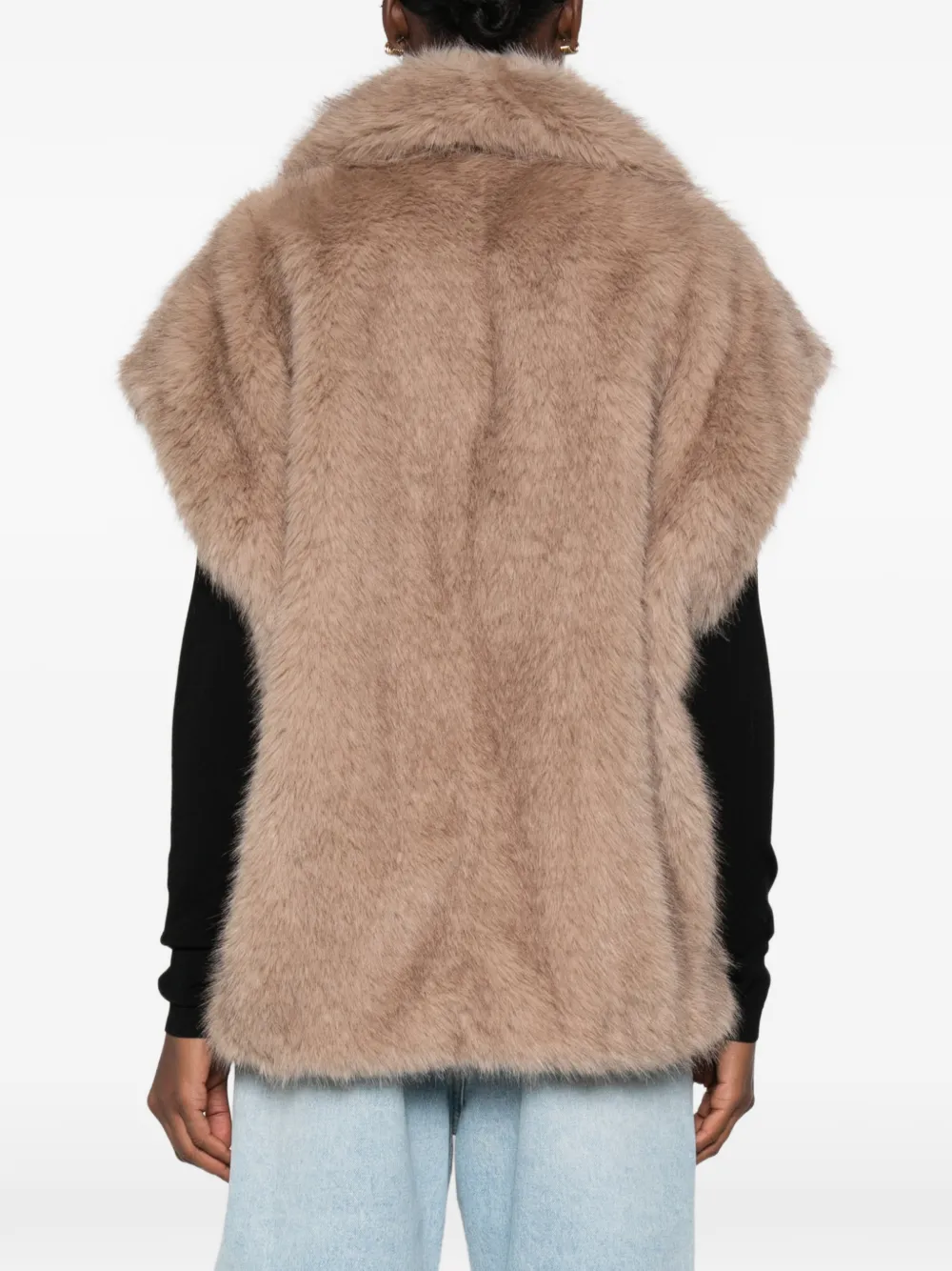 STAND STUDIO Kinley gilet van imitatiebont Beige