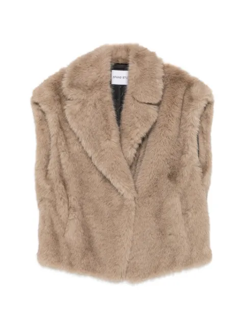 STAND STUDIO Kinley faux-fur vest