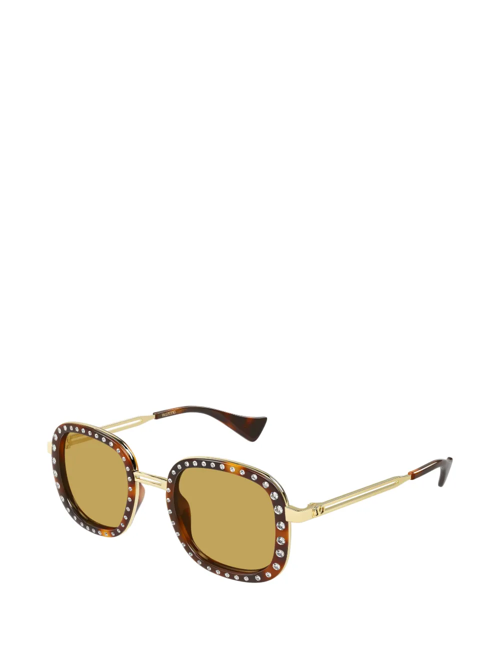 VALENTINO GARAVANI EYEWEAR crystal-embellished square-frame sunglasses Bruin