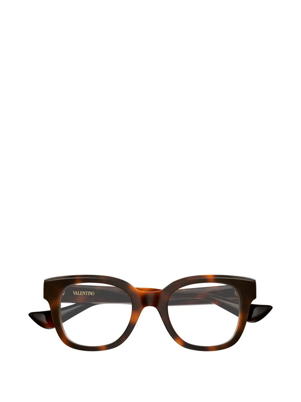 VALENTINO GARAVANI EYEWEAR VLogo tortoiseshell-effect geometric-frame glasses