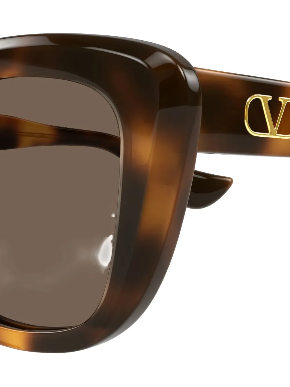 VALENTINO GARAVANI EYEWEAR VLogo tortoiseshell geometric-frame sunglasses Bruin
