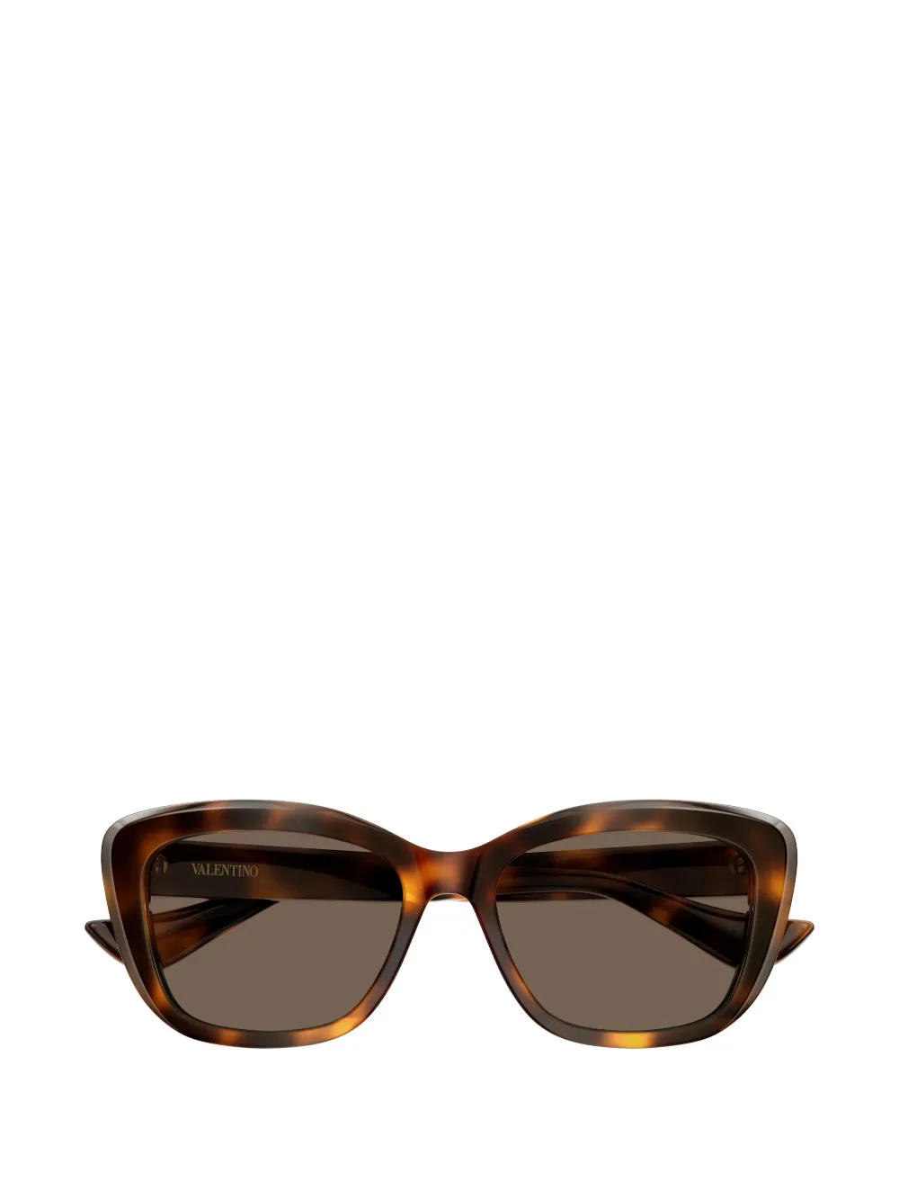VALENTINO GARAVANI EYEWEAR VLogo tortoiseshell geometric-frame sunglasses