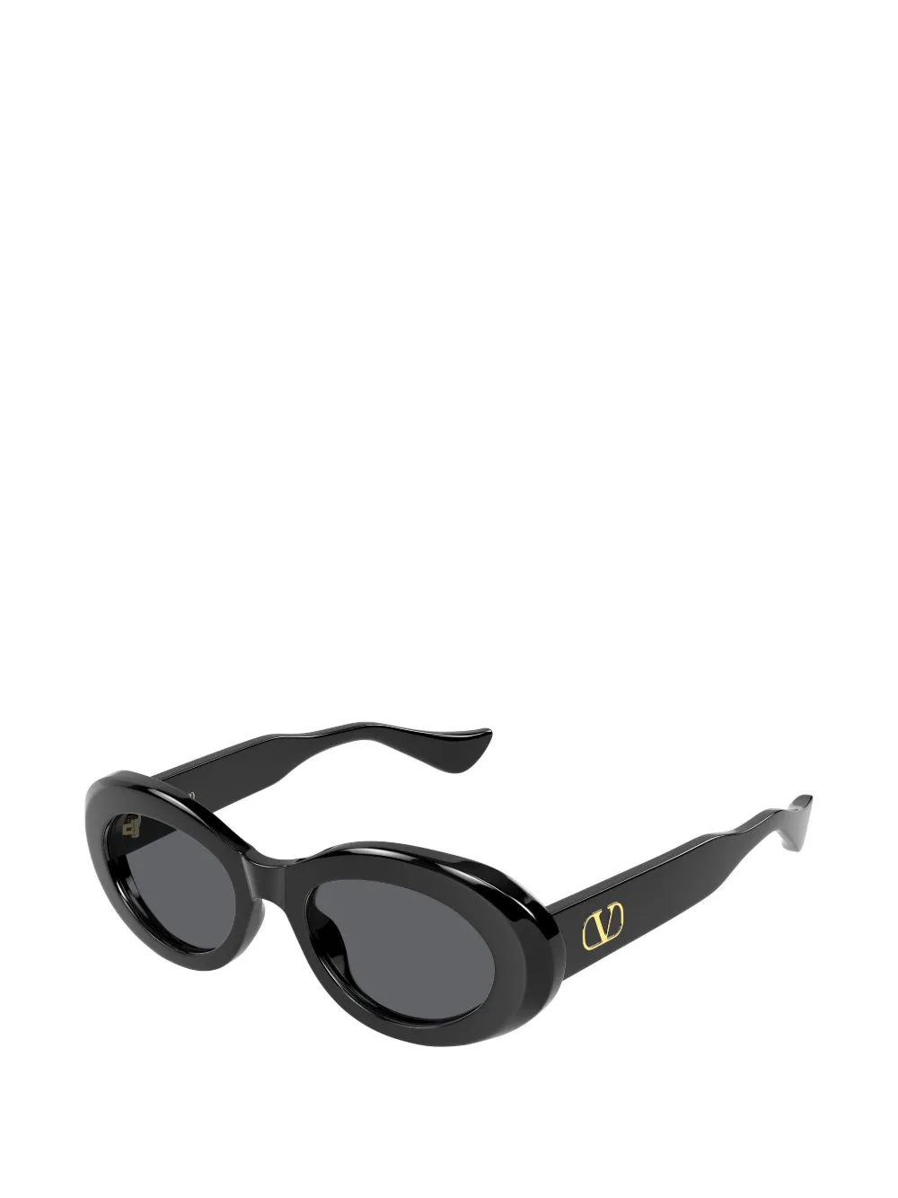 VALENTINO GARAVANI EYEWEAR VLogo oval-frame sunglasses Zwart