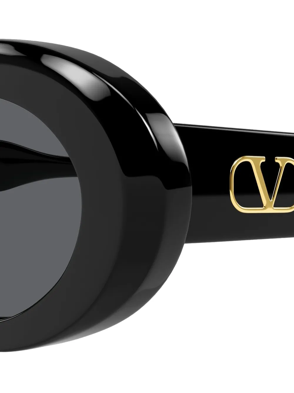 VALENTINO GARAVANI EYEWEAR VLogo oval-frame sunglasses Zwart