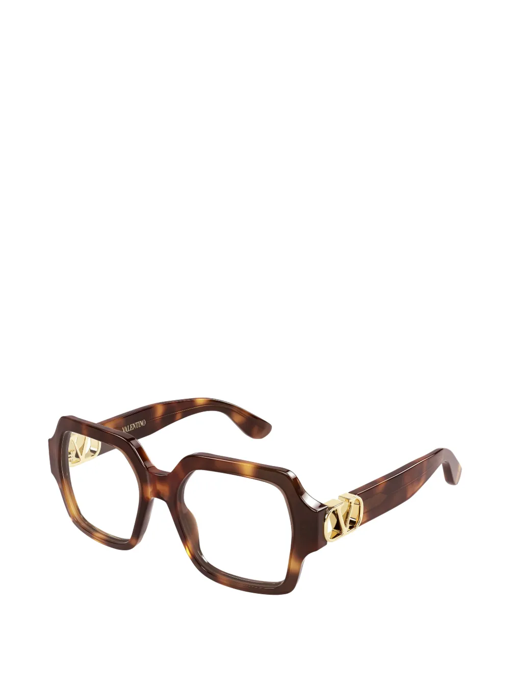 VALENTINO GARAVANI EYEWEAR VLogo geometric-frame glasses Bruin