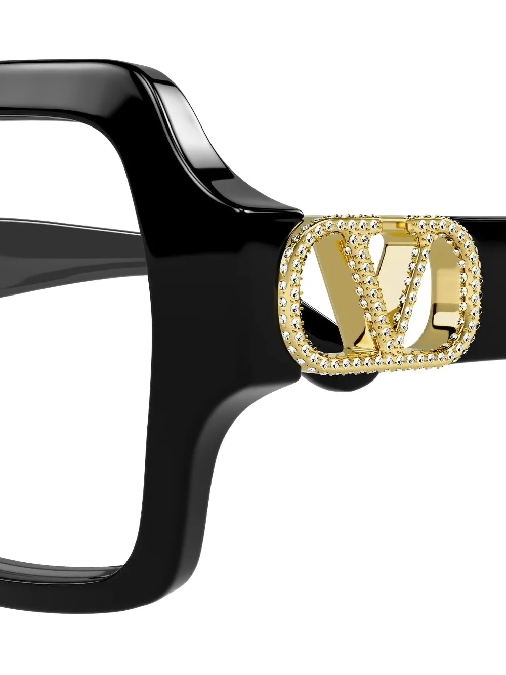 VALENTINO GARAVANI EYEWEAR VLogo geometric-frame glasses Zwart