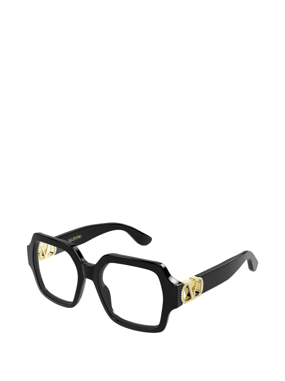 VALENTINO GARAVANI EYEWEAR VLogo geometric-frame glasses Zwart