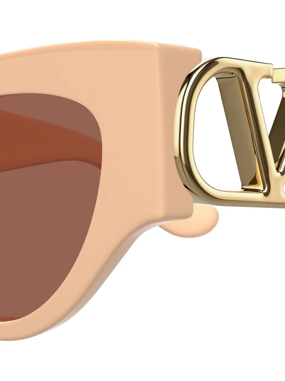 VALENTINO GARAVANI EYEWEAR VLogo zonnebril met cat-eye montuur Beige