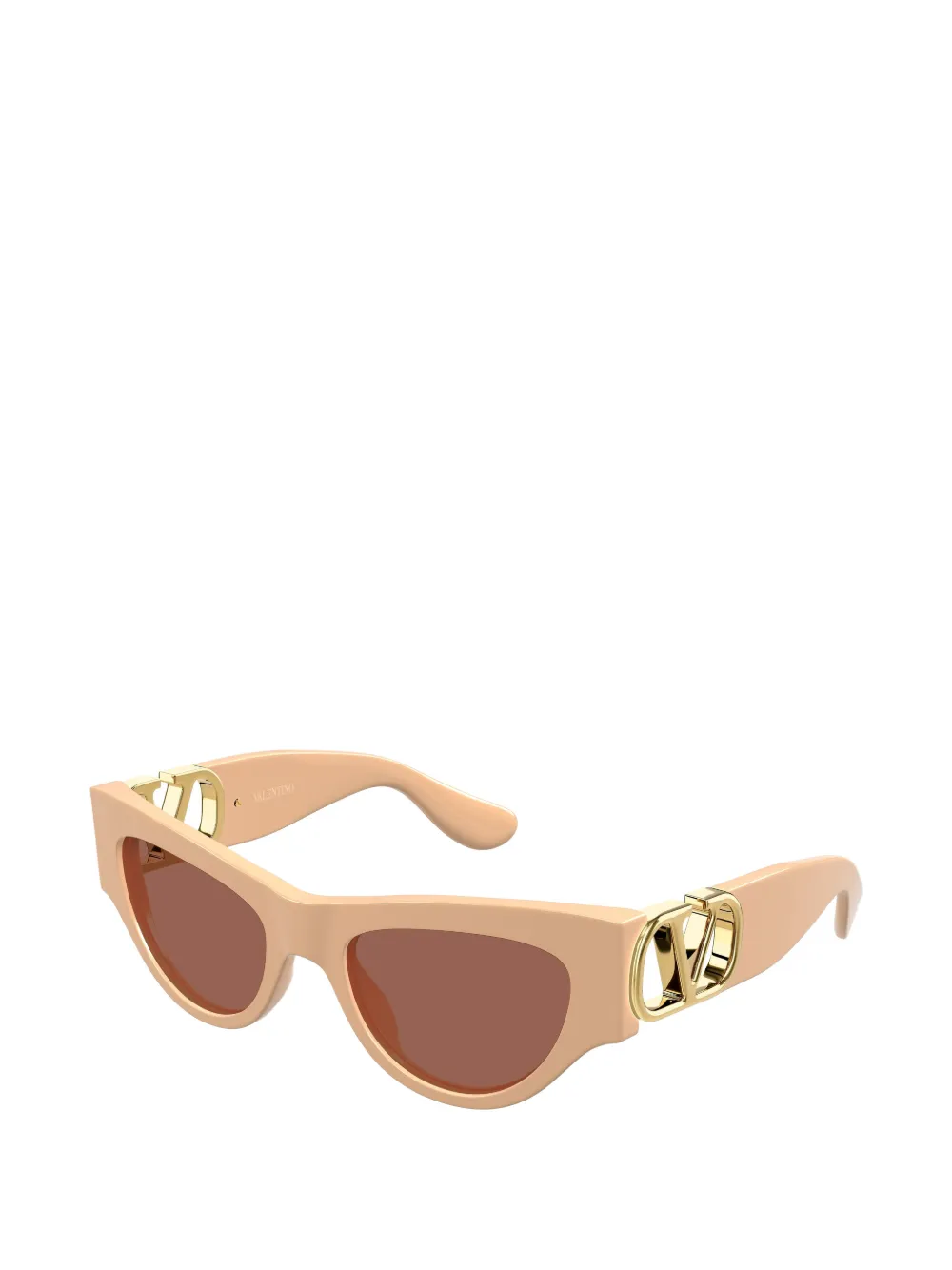 VALENTINO GARAVANI EYEWEAR VLogo zonnebril met cat-eye montuur Beige